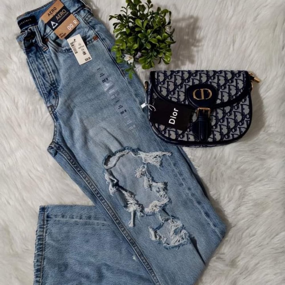 Distressed jeans